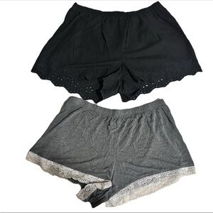 Coquette Lounge Bundle | GapBody Eyelet & Marilyn Monroe Lace Trim Shorts Set M